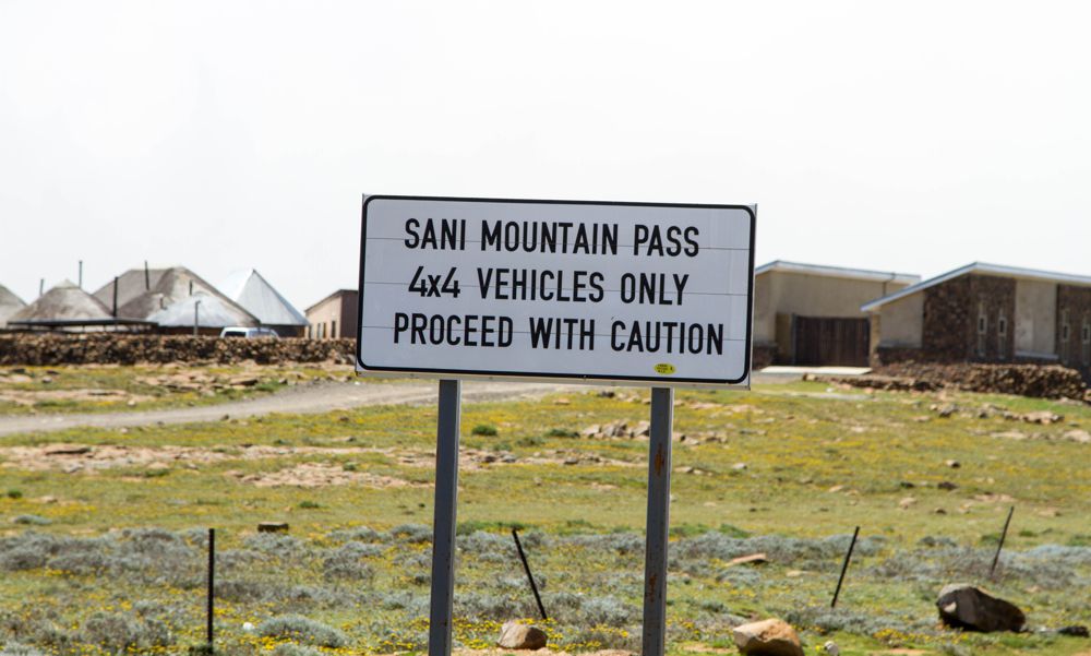 Warning signs on the Sani Pass - Photo by Willem van Valkenburg